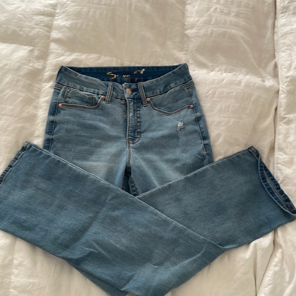 ❤️Seven 7 Tummyless Ultra Rise Washed Bootcut Jean (worn once and laundered)